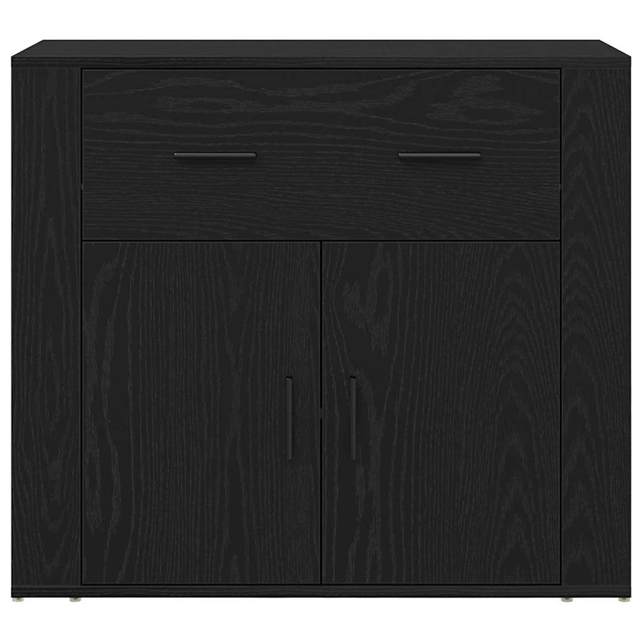 Sideboard Black Oak 80 x 33 x 70 cm Engineered Wood