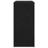 Sideboard with Drawer Black Oak 80 x 33 x 70 cm Engineered Wood