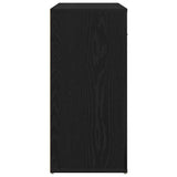 Sideboard with Drawer Black Oak 80 x 33 x 70 cm Engineered wood - Close-Up Angle