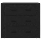 Sideboard with Drawer Black Oak 80 x 33 x 70 cm Engineered Wood