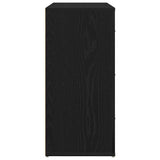 Sideboard with Drawer Black Oak 80 x 33 x 70 cm Engineered Wood