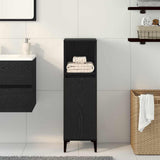 Bathroom Cabinet Black Oak 30 x 30 x 100 cm Engineered Wood - Top-Down View