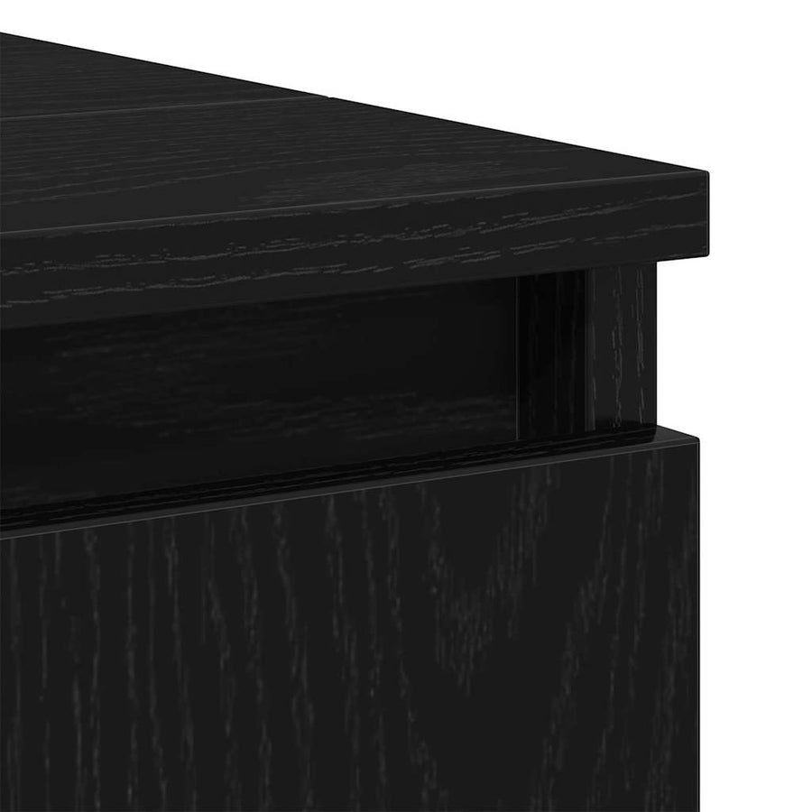 Bathroom Sink Cabinet Black Oak 58 x 33 x 60 cm Engineered Wood