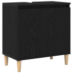 Bathroom Sink Cabinet Black Oak 58 x 33 x 60 cm Engineered Wood