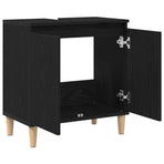 Bathroom Sink Cabinet Black Oak 58 x 33 x 60 cm Engineered Wood