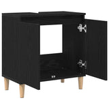 Sink cabinet Black oak 58 x 33 x 60 cm Engineered Wood - 45-Degree Angle