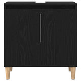 Bathroom Sink Cabinet Black Oak 58 x 33 x 60 cm Engineered Wood