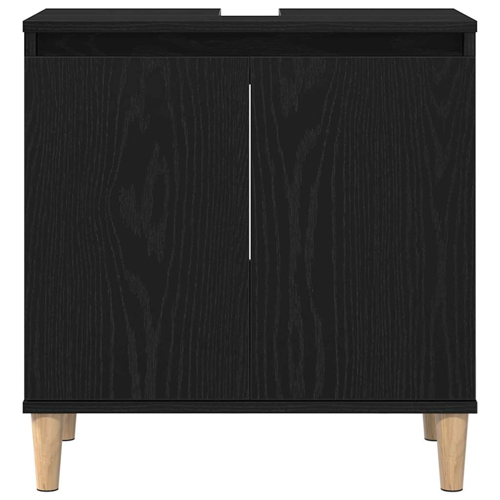 Sink cabinet Black oak 58 x 33 x 60 cm Engineered Wood