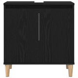 Sink cabinet Black oak 58 x 33 x 60 cm Engineered Wood - Close-Up Angle