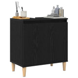 Sink cabinet Black oak 58 x 33 x 60 cm Engineered Wood - Side View