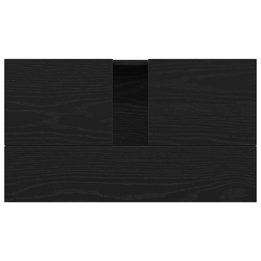Bathroom Sink Cabinet Black Oak 58 x 33 x 60 cm Engineered Wood