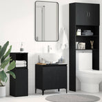 Bathroom Sink Cabinet Black Oak 58 x 33 x 60 cm Engineered Wood