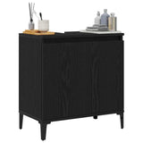 Sink cabinet Black oak 58 x 33 x 60 cm Engineered Wood - Side View