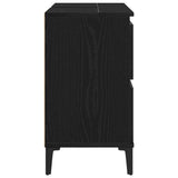 Sink cabinet Black oak 80 x 33 x 60 cm Engineered Wood - Low Angle