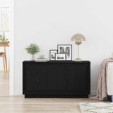 Sideboard Black Oak 102 x 35 x 55 cm Engineered Wood - Top-Down View