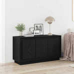 Sideboard Black Oak 102 x 35 x 55 cm Engineered Wood