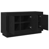 Sideboard Black Oak 102 x 35 x 55 cm Engineered Wood - 45-Degree Angle