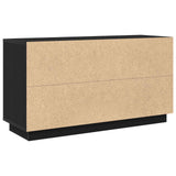 Sideboard Black Oak 102 x 35 x 55 cm Engineered Wood - Low Angle