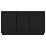 Sideboard Black Oak 102 x 35 x 55 cm Engineered Wood - Rear View