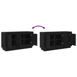 Sideboard Black Oak 102 x 35 x 55 cm Engineered Wood - Extra Image