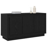 Sideboard Black Oak 102 x 35 x 55 cm Engineered Wood - Side View