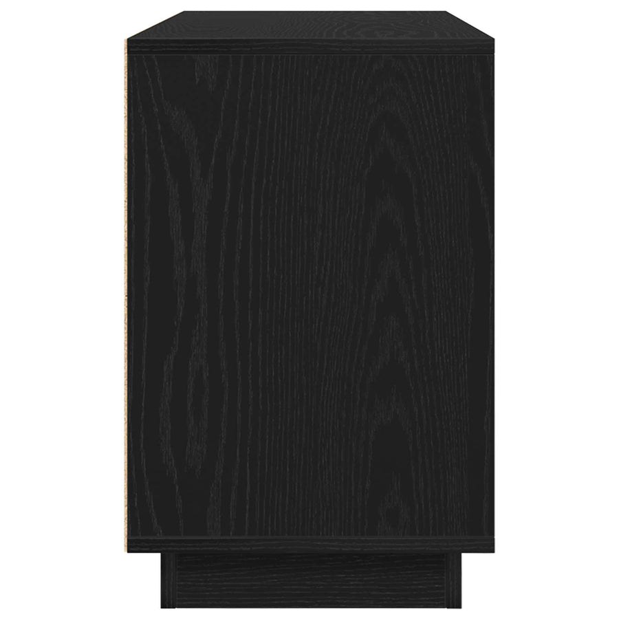 Sideboard Black Oak 102 x 35 x 55 cm Engineered Wood