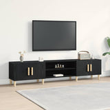TV Cabinet Black Oak 180 x 31,5 x 40 cm Engineered Wood