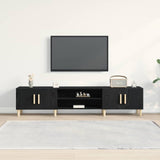 TV Cabinet Black Oak 180 x 31,5 x 40 cm Engineered Wood - Top-Down View