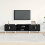 TV Cabinet 180 x 31,5 x 40 cm Black Oak Engineered Wood - Top-Down View
