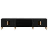TV Cabinet Black Oak 180 x 31,5 x 40 cm Engineered Wood
