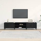 TV Cabinet 180 x 31,5 x 40 cm Black Oak Engineered Wood - Top-Down View