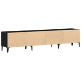 TV Cabinet Black Oak 180 x 31,5 x 40 cm Engineered Wood - Rear View