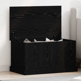Storage Box Black oak 70 x 40 x 38 cm Engineered Wood