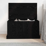 Storage Box Black oak 70 x 40 x 38 cm Engineered Wood