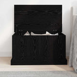 Storage Box Black oak 70 x 40 x 28 cm Engineered Wood - Top-Down View