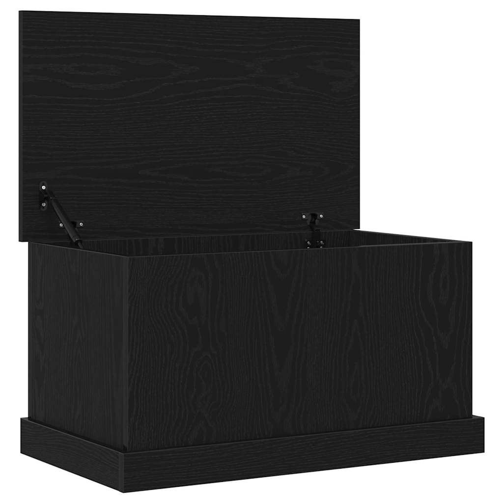 Storage Box Black oak 70 x 40 x 28 cm Engineered Wood