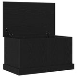 Storage Box Black oak 70 x 40 x 28 cm Engineered Wood - Front View