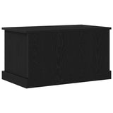 Storage Box Black oak 70 x 40 x 28 cm Engineered Wood - Rear View