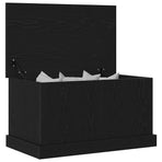 Storage Box Black oak 70 x 40 x 38 cm Engineered Wood
