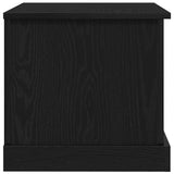 Storage Box Black oak 70 x 40 x 28 cm Engineered Wood - Low Angle