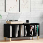 Record Cabinet Black Oak 100 x 38 x 48 cm Engineered Wood