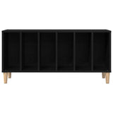 Record Cabinet Black Oak 100 x 38 x 48 cm Engineered Wood - Rear View