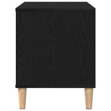 Record Cabinet Black Oak 100 x 38 x 48 cm Engineered Wood - Close-Up Angle