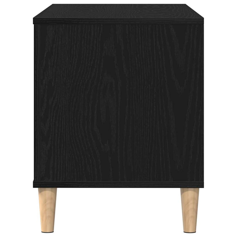 Record Cabinet Black Oak 100 x 38 x 48 cm Engineered Wood