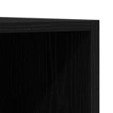 Record Cabinet Black Oak 100 x 38 x 48 cm Engineered Wood - Low Angle