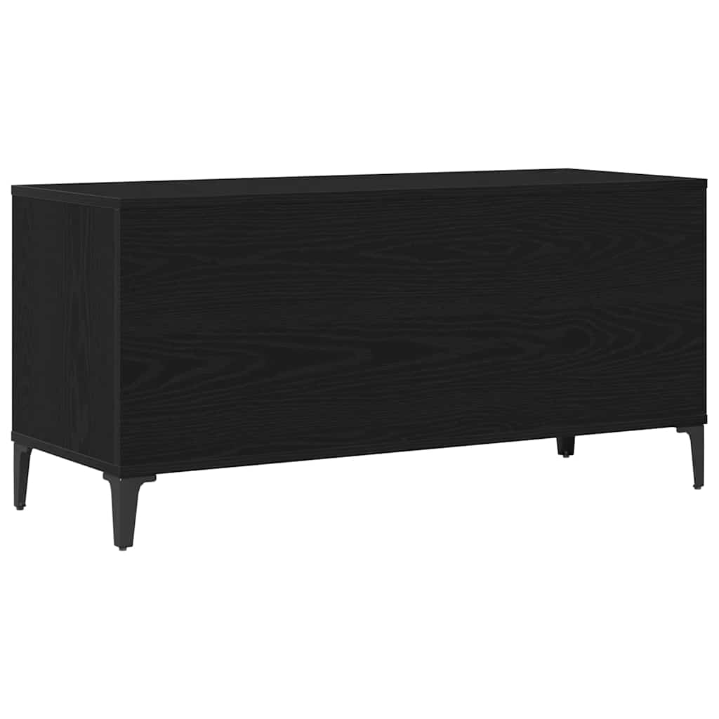 Record Cabinet Black Oak 100 x 38 x 48 cm Engineered Wood