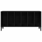 Record Cabinet Black Oak 100 x 38 x 48 cm Engineered Wood - 45-Degree Angle