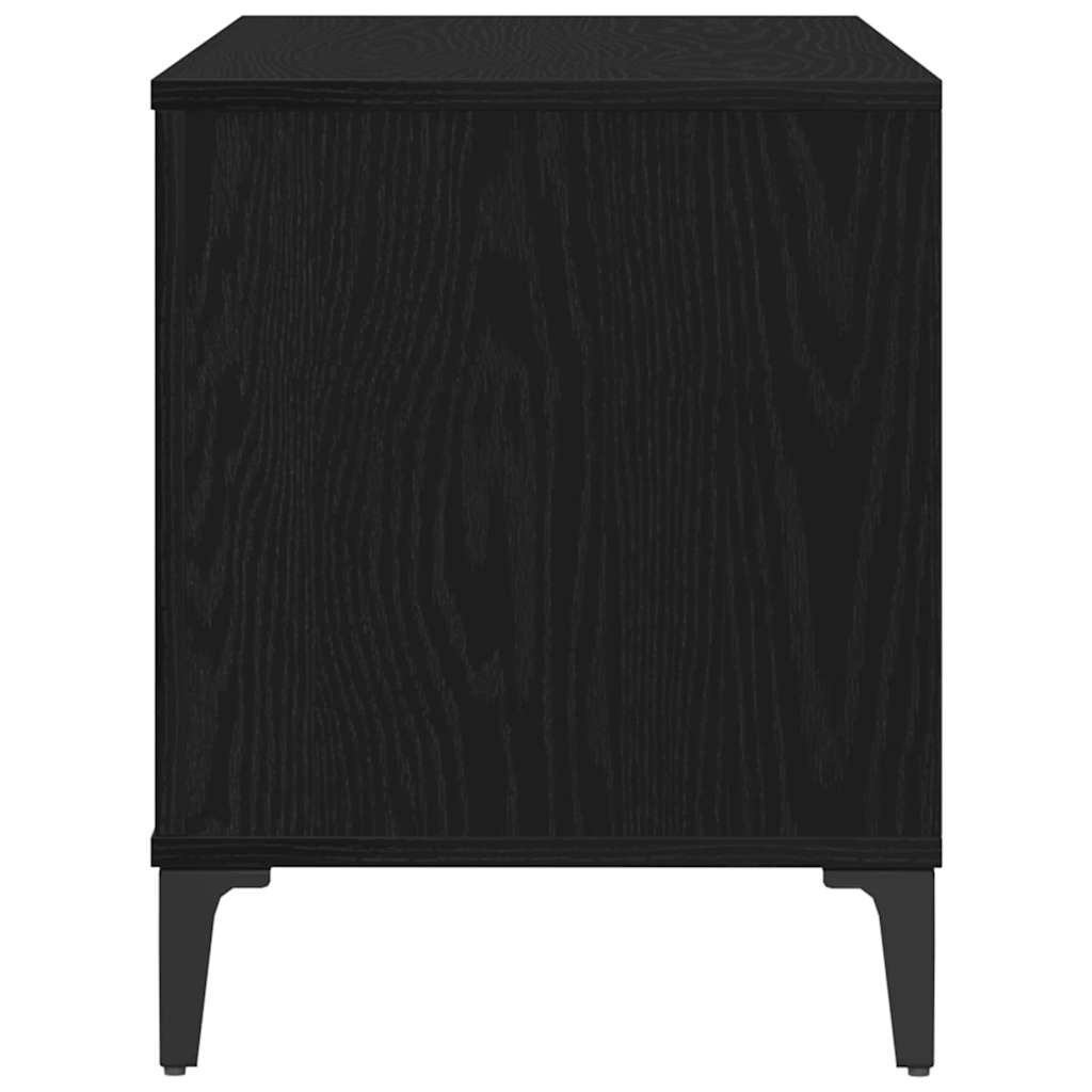 Record Cabinet Black Oak 100 x 38 x 48 cm Engineered Wood