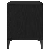 Record Cabinet Black Oak 100 x 38 x 48 cm Engineered Wood - Rear View