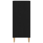 Record Cabinet Black Oak 84,5 x 38 x 89 cm Engineered Wood